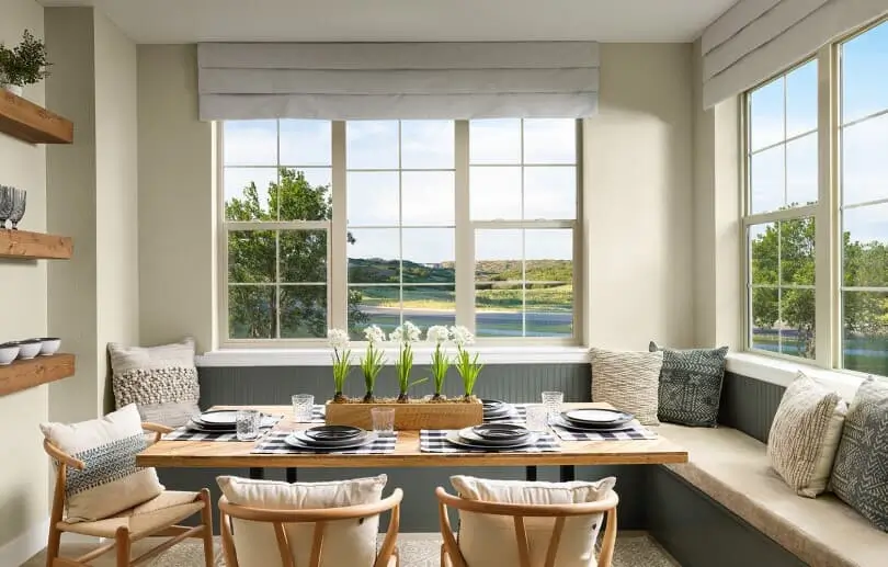 Window detail in the dining room in Plan 3 at Solterra in Denver CO